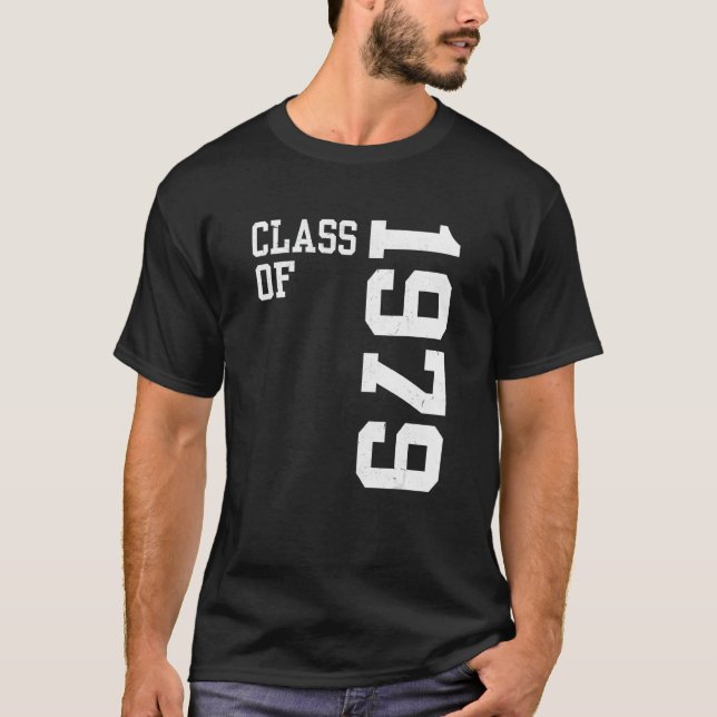 Retro Class of 1979 Senior High School Reunion Vin T-Shirt (Vorderseite)