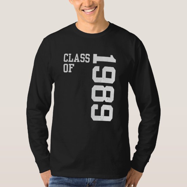 Retro Class of 1989 Senior High School Reunion Vin T-Shirt (Vorderseite)
