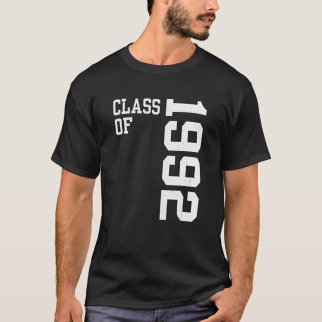 Retro Class of 1992 Senior High School Reunion Vin T-Shirt (Vorderseite)