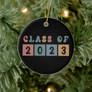 Retro Class of 2023 School Uni-Abschluss Gift Keramik Ornament