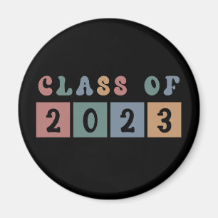 Retro Class of 2023 School Uni-Abschluss Gift Magnet