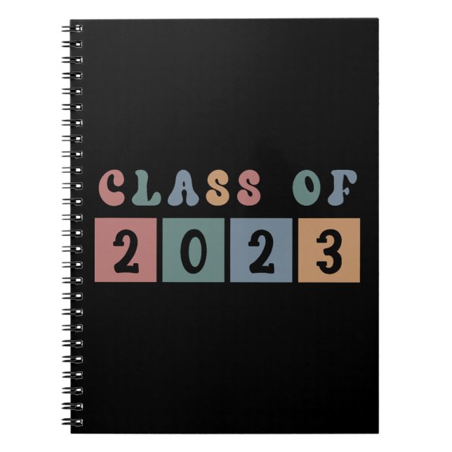 Retro Class of 2023 School Uni-Abschluss Gift Notizblock (Vorderseite)