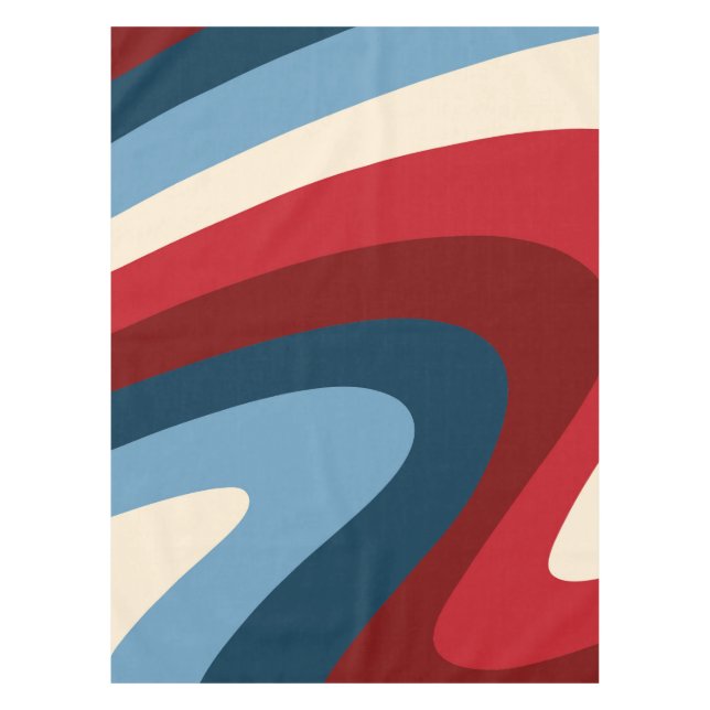 Retro Classic 70er Wirbel Tischdecke (Vorderseite)