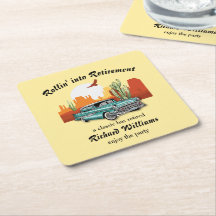 Retro Classic Blue Car Wüste