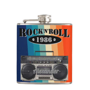 Retro Classic Boom Box Rock'n'Roll Musik Vintag Flachmann