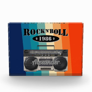 Retro Classic Boom Box Rock'n'Roll Musik Vintag Fotoblock