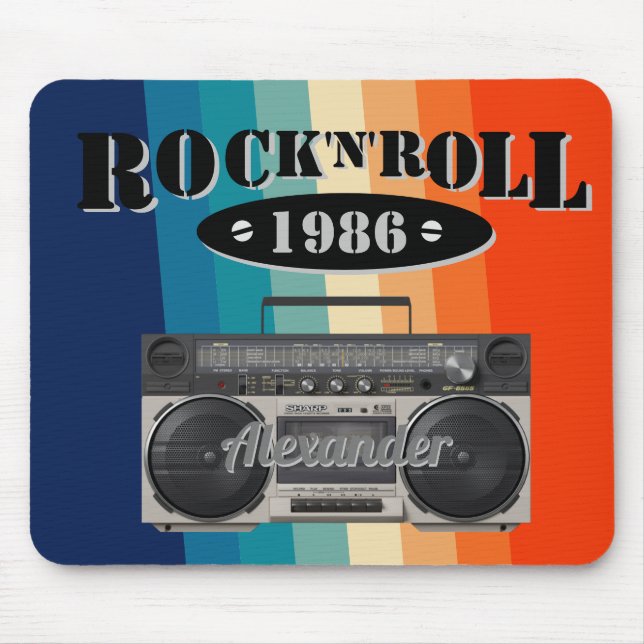 Retro Classic Boom Box Rock'n'Roll Musik Vintag Mousepad (Vorne)