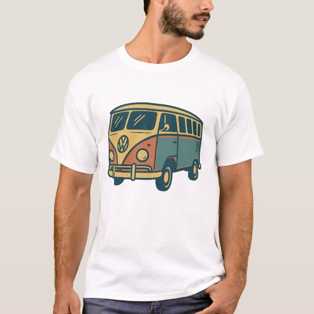 Retro Classic Car T - Shirt - Vintages Auto Ästhet (Vorderseite)