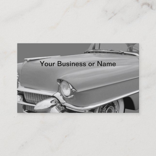 Retro Classic Car Theme Visitenkarte (Vorderseite)