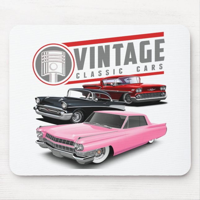 Retro Classic Cars Mousepad (Vorne)