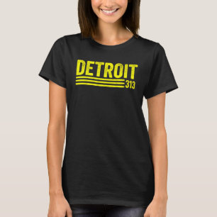 Retro Classic Detroit Motor City 313 Vintag Style T-Shirt