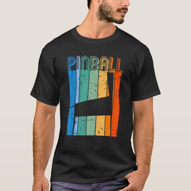 Retro Classic Pinball Machin Vintages Aussehen T-Shirt (Vorderseite)