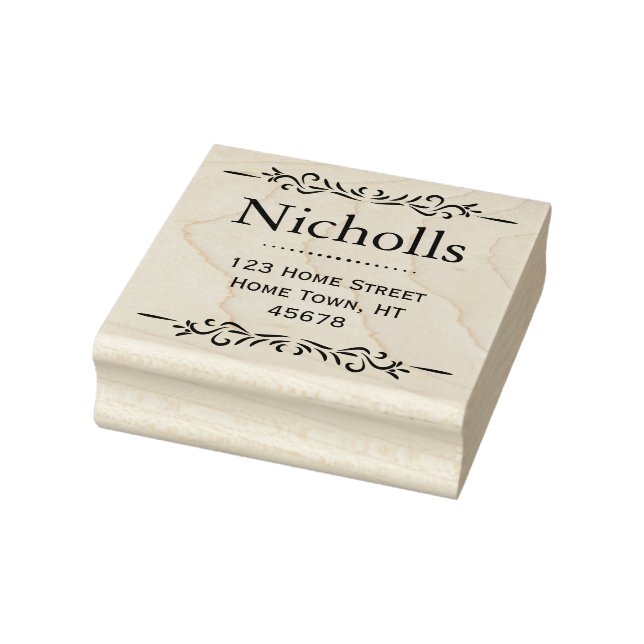 Retro Classic-Rücksendeadresse Gummistempel (Stempel)