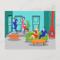 Retro Classic Television Postkarte