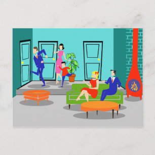 Retro Classic Television Postkarte