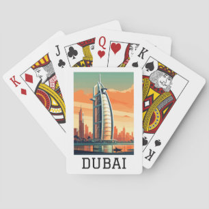 Retro Classic Travel Dubai VAE Spielkarten