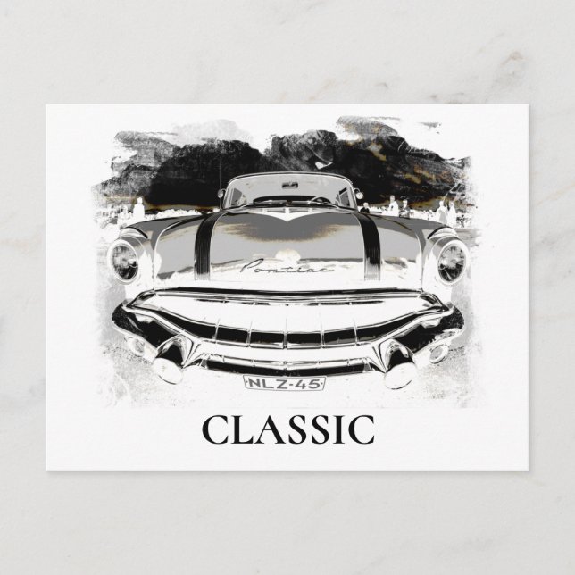 *~* Retro Classic Vintage Car Antique Postkarte (Vorderseite)