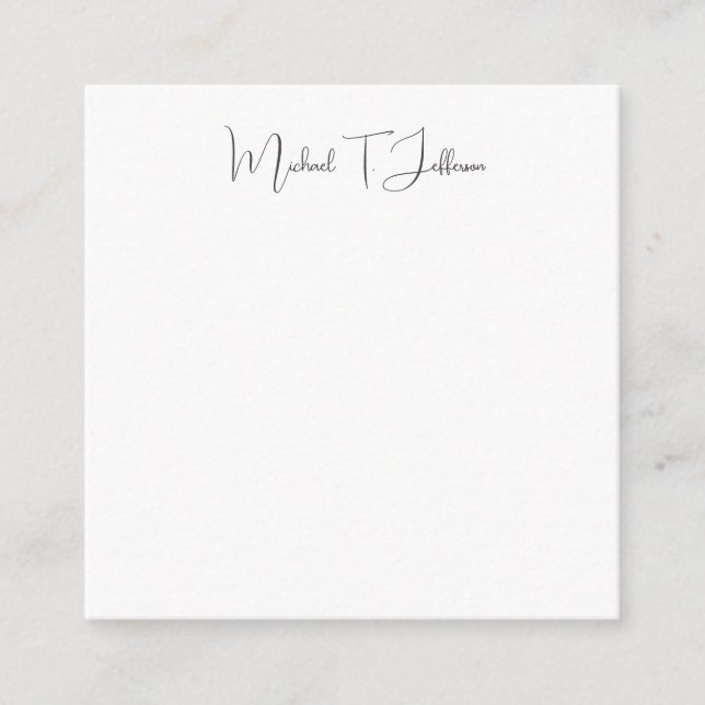 Retro Classical Elegante Schlicht schlicht grau Begleitkarte (Vorderseite)