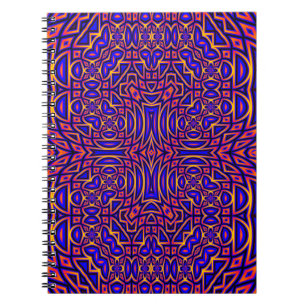 Retro Classy Kaleidoscope Muster Notizblock