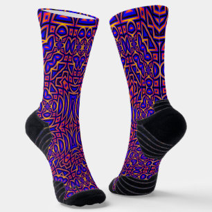 Retro Classy Kaleidoscope Muster Socken