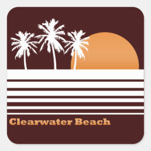 Retro Clearwater Beach Aufkleber