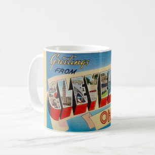 Retro Cleveland Ohio Gruß-Tasse Kaffeetasse
