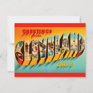 Retro Cleveland Ohio Postkarte