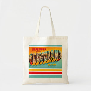 Retro Cleveland Ohio Postkarten-Tasche Tragetasche
