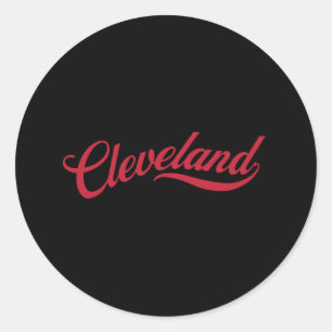 Retro Cleveland Runder Aufkleber