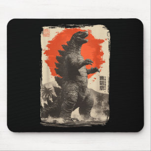 Retro Clic Seltene japanische Kunst Riesen Kaiju  Mousepad