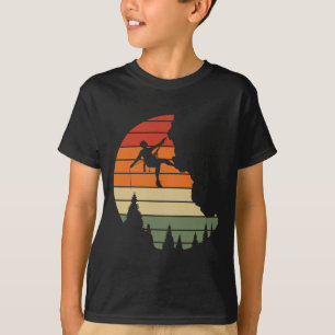 Retro Cliff Felsenklettern Bergsteiger Berg T-Shirt