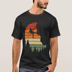 Retro Cliff Felsenklettern Bergsteiger Berg T-Shirt