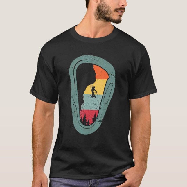 Retro Climber Carabine T-Shirt (Vorderseite)
