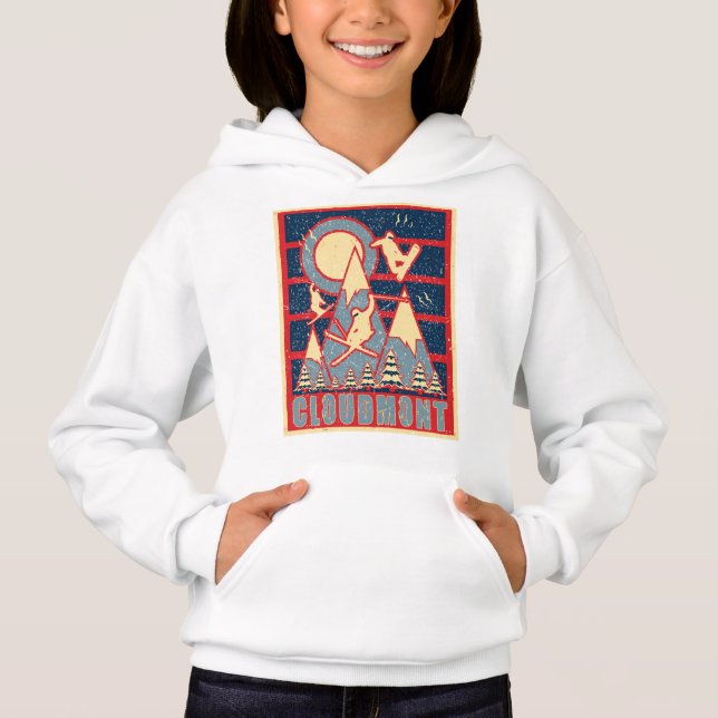 Retro Cloudmont Ski 80er Hoodie (Vorderseite)