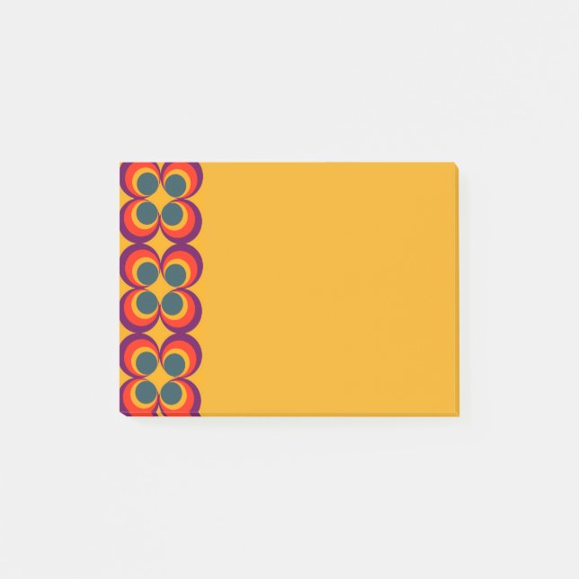 Retro Clovers Postit Notes Post-it Klebezettel (Vorderseite)