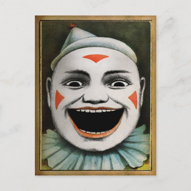 Retro Clown Postkarte (Vorderseite)