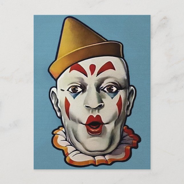 Retro Clown Postkarte (Vorderseite)