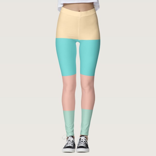 Retro Coastes Streifen Leggings (Vorderseite)