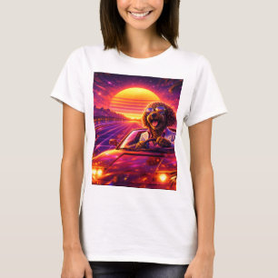 Retro Cockapoo Fährt T-Shirt 80er Auto