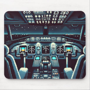 Retro Cockpit Mousepad (dunkel)