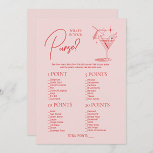 Retro Cocktail Bachelorette Was ist in Ihrer Tasch Einladung