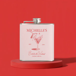 Retro Cocktail Junggeselinnen-Abschied Flachmann