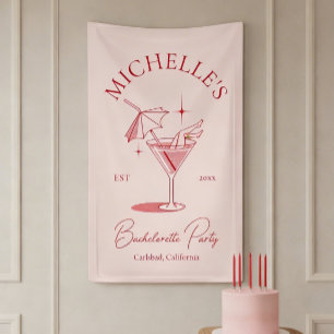 Retro-Cocktail-Junggesellinnenabschied Banner