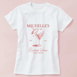 Retro-Cocktail-Junggesellinnenabschied T-Shirt