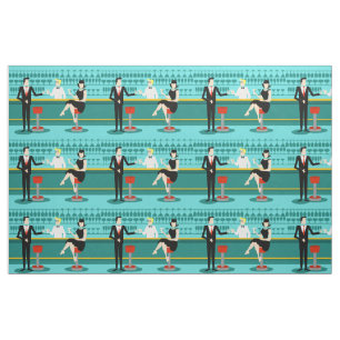 Retro-Cocktail-Lounge-Stoff Stoff