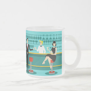 Retro-Cocktail-Lounge-Tasse Mattglastasse