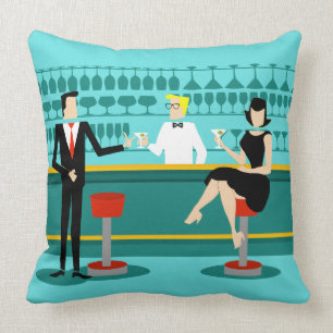 Retro-Cocktail-Lounge-Wurfkissen Kissen