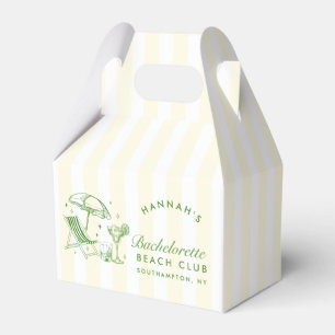 Retro Cocktail Moderner Bachelorett Grün & Gelb Geschenkschachtel