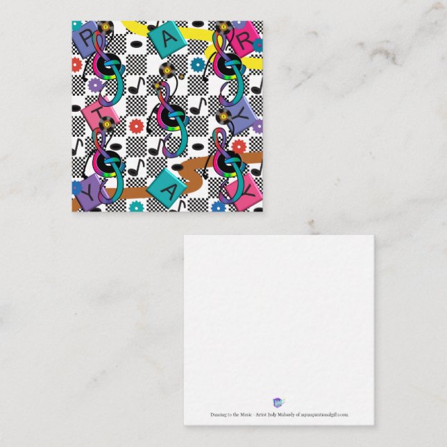 Retro Cocktail Serviette Paper Teller Mitteilungskarte (Vorne/Hinten)