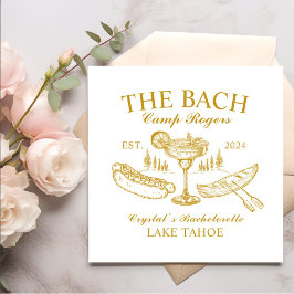 Retro-Cocktails Der gelbe Junggeselinnen-Abschied Serviette